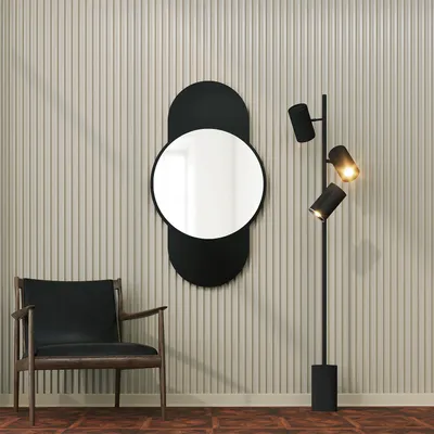 Produktbild von Skye Decor, Time - Black, Spiegel, 100 % MDF, Schwarz, 60 x 106 cm