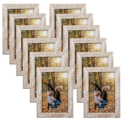 Productafbeelding van Rustieke houten fotolijst van 10x15 cm, geschikt voor foto's, wanddecoratie of decoratie op een tafel