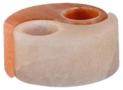 Salzkristall Yin Yang 2-teilig, Halit & Rosa, 1,6 kg
