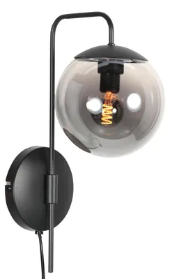 Produktbild von Wandleuchte - schwarz - Bollique - glas metall - bettlampe - E14 - 4609ZW - Steinhauer