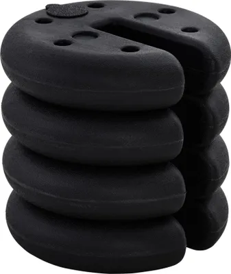 Produktbild von Pavillon Standfuß 4 Stk. Gewicht Partyzelt Pavillongewicht befüllbar bis 5 kg Gewichte für Pavillon Beschwerer für Pavillons Ø25 x 6 cm Schwarz