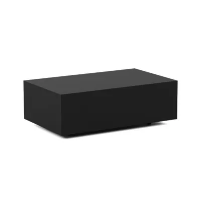 Image de Dekori Table basse VANO sur roulettes, table de salon rectangulaire moderne, noir