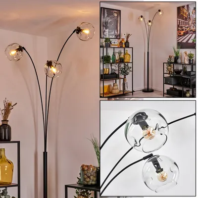 Produktbild von Villamare Stehlampe aus Metall/Glas in Schwarz/Klar