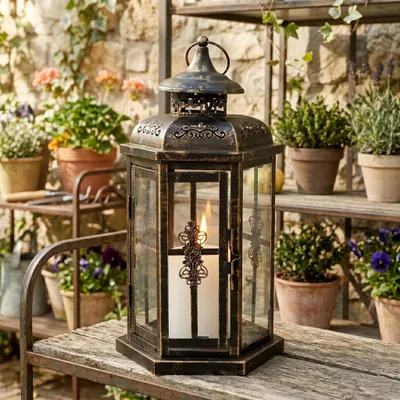 Imagen del producto de Lámpara decorativa de metal para interior y exterior