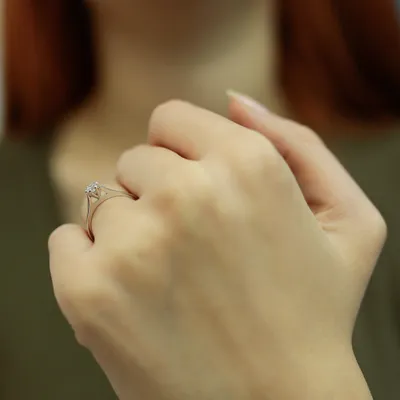 Produktbild von 0,20 Carat Diamant Solitär Ring Meisterwerk 585`er Weißgold