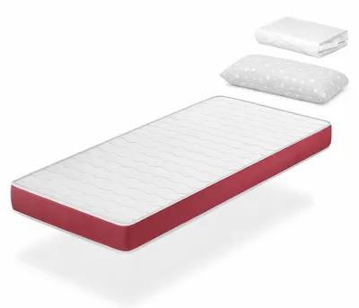 Produktbild von Set Schaumstoffmatratze 80x200 cm VELVET DREAMDI mit Matratzenschoner und Kissen 70x35cm