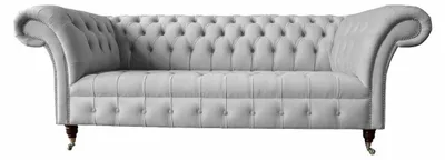 Zdjęcie produktu dla Chesterfield Textil Sofa Couch 3 Sitzer Polster Sitz Grau Sofas Big