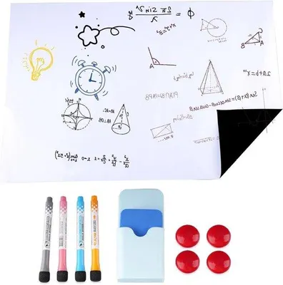 Produktbild von Magnetische Whiteboard-Folie 60x40cm weiß für Zuhause, Schule, Büro