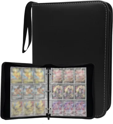Image de Étui de cartes à collectionner avec une pochette contenant 9 compartiments, en cuirPolyuréthaneétanche