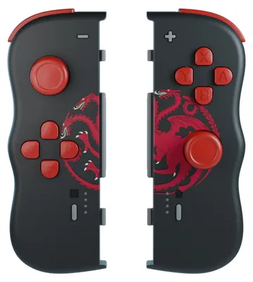 Produktbild von Lexip HBO Game of Thrones Targaryen, Gamepad, Nintendo Switch, Nintendo Switch OLED, Kabellos, Bluetooth, Schwarz, Rot, Akku