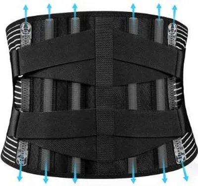 Obrázek produktu pro MODFU bederní pás na podporu pro muže a ženy, pás proti bolesti zad pro prevenci zranění a stabilizaci bederní páteře, XXL (120 cm)