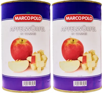 Produktbild von MARCO POLO Dunst-Obst APFEL-WÜRFEL 2x Füllm 4,6KG ATG 4,05KG ohne Zuckerzusatz