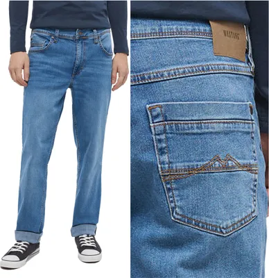 Produktbild von MUSTANG, Herren Jeanshosen, Slim fit, Washington straight, W36 L32, Blau, Jeans, baggyjeans, buggy