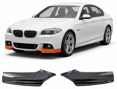 Obrázek produktu pro Přední spoilery, černé, lesklé, vhodné pro modely BMW řady 5 (F10, F11) z let 2010-2017