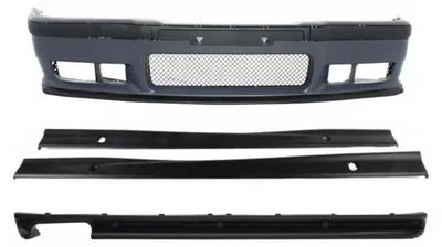 Image de Pare-chocs avant pour BMW Série 3 E36 (1992-1998) avec diffuseur arrière et jupes latérales au design M3.