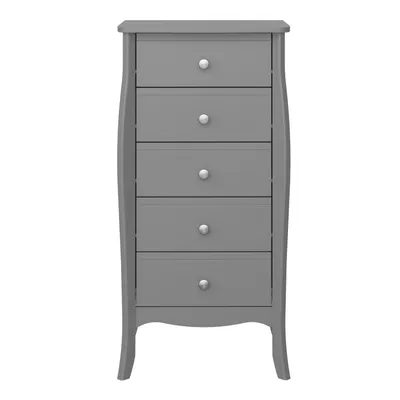 Image de Baroque Commode 5 tiroirs gris foncé