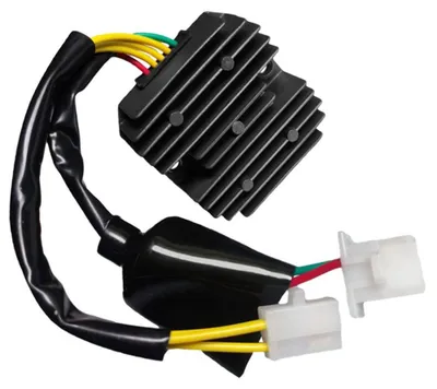Productafbeelding van Spanningsregelaar Gelijkrichter - Geschikt voor Ho-nda CMX250 Rebel 250 - Aluminium Warmteafvoer - Zwart - Betrouwbare 12V Stroomvoorziening - Idea...