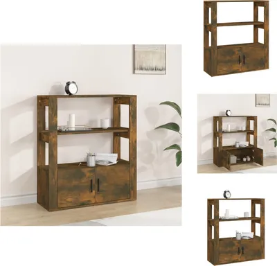 Zdjęcie produktu dla vidaXL Kredens dąb wędzony 80x30x90 cm materiał drewnopochodny - Kredensy