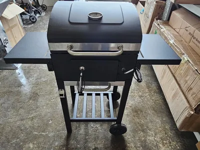 Zdjęcie produktu dla Grill do ogniska – Grill na świeżym powietrzu – Grill ogrodowy – Grill – BBQ – Składana półka boczna