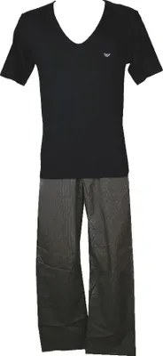 Immagine prodotto di Pigiama uomo manica lunga pantalone lungo scollo V cotone EMPORIO ARMANI articolo 111391 3A557+111043 3A576, M, Cotone 100%