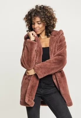 Immagine prodotto di Urban Classics - Cappotto con cappuccio da donna darkrose - 3XL