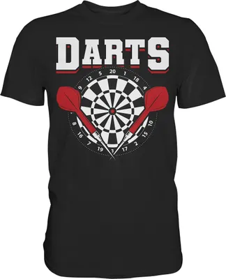 Produktbild von Darts Dartpfeile Dartscheibe T-Shirt – Black / L