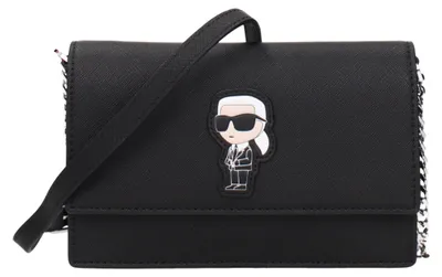 Produktbild von Karl Lagerfeld Klappentasche Ikonik Polyurethanschwarz Crossbody