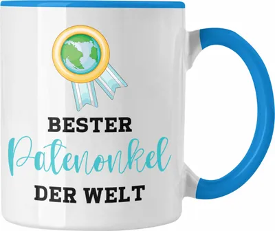 Produktbild von Trendation - Bester Patenonkel Der Welt Tasse Geschenk Geburtstag Weihnachten Lustig Geschenkideen von Nichte Lieblings Patenonkel (Blau)