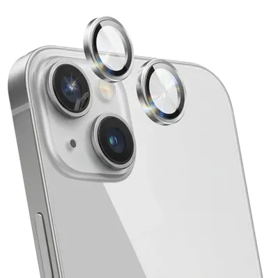 Produktbild von Force Glass, Glas-Folie für Apple iPhone 15/15 Plus Rückkamera, Silber