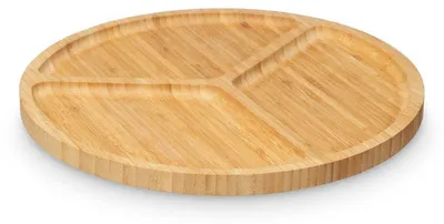Produktbild von KINVARA | Servierplatte - Tablett - 30 cm - Bambus - Bambusteller - mit Fächern