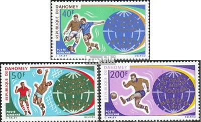 Produktbild von Briefmarken Dahomey 1970 Mi 414-416 (kompl.Ausg.) postfrisch Fußball-WM 70, Mexiko