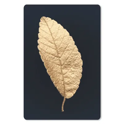 Produktbild von MuchoWow® Mauspad Mousepad Schwarz und Gold - Blätter - Schwarz - Pflanzen - Luxus 18x27 cm - Mousepads - Maus Mat - Pad - Mausunterlage