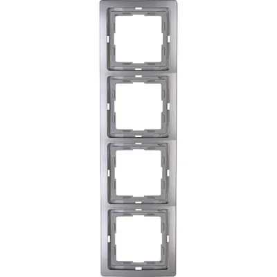 Produktbild von Kopp Venedig platin Schalterprogramm Steckdose, Schalter, Rahmen, etc. Rahmen 4-fach