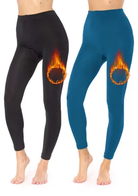 Produktbild von Merry Style 2er Pack Damen Leggings MS-ATX-441 (Schwarz/Marine, M-L)