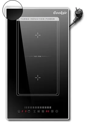 Zdjęcie produktu dla Płyta indukcyjna do zabudowy – podwójna płyta – 29 cm – 3500 W – elastyczna strefa grzewcza – sterowanie dotykowe – timer – kolor czarny