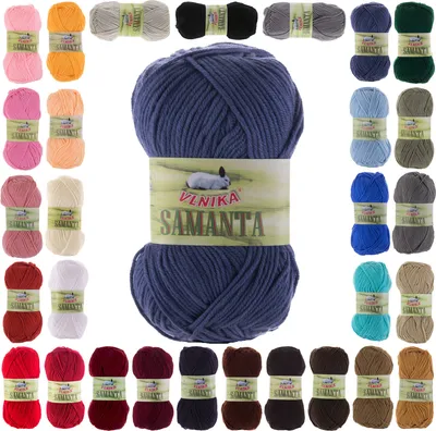 50g Strickgarn Samanta Uni abendblau
