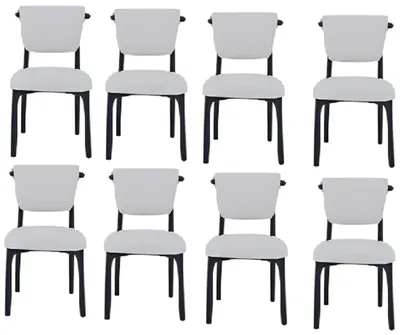 Obrázek produktu pro Bílá židle Čalouněná židle Jídelní set Designový nábytek
