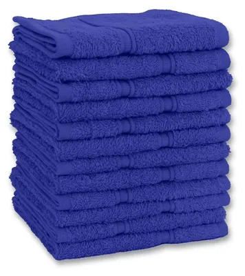 Immagine prodotto di Set di 12 asciugamani per ospiti – 100% cotone, 30 x 30 cm, colore blu reale