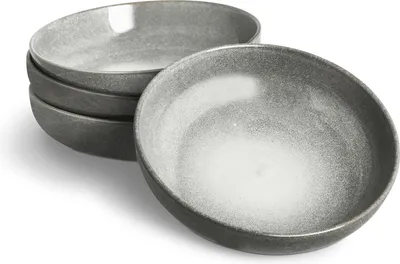 Produktbild von SPRINGLANE Suppenteller 4er-Set - Geschirr Misty Cliff, Grau, Steingut Tafelservice