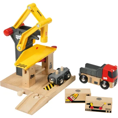 Immagine prodotto di BRIO Frachtverladestation, 6-tlg., Eisenbahn, Holzspielzeug, Holz Spielzeug, 33280