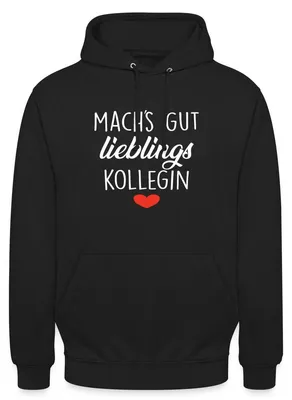 Produktbild von Spreadshirt Lieblingskollegin Abschied | Mach´s Gut Uni Hoodie, XL, Schwarz