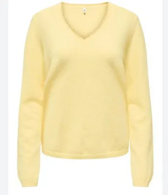 Produktbild von ONLY ONLLOYAL LS V-NECK PULLO KNT NOOS Sunlight/Melange S