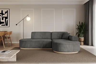 Produktbild von ALTDECOR Ecksofa in L-Form MARI-L1-v1 - 243x171x83 cm Dunkelgrau - Corner Sofa Bett Eckcouch Couch Wohnlandschaft Cauchsofa