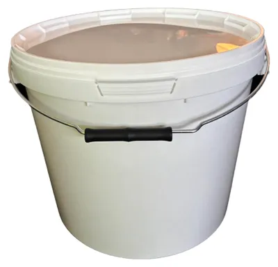 Produktbild von SILPLAST Eimer mit Deckel 17L x 1 Kunststoffeimer 17 Liter lebensmittelecht stapelbar Plastikeimer leer Weiß