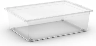 Produktbild von SuperSparSet 10x Mehrzweck Aufbewahrungsbehälter HIPPO mit Deckel | HxBxT 16x55x39cm | 27 Liter | Transparent | Behälter, Box, Aufbewahrungsbehälter, Aufbewahrungsbox
