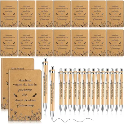Productafbeelding van Bedankcadeausets voor collega's - Inspirerend mini-notitieboek - Motivatie - Intrekbare balpen - 16 sets