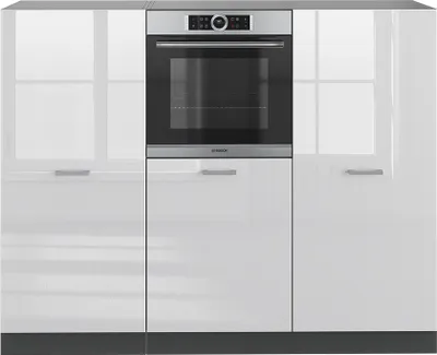 Produktbild von Küchenblock Vicco R-Line Weiß Hochglanz/Anthrazit 180 cm ohne Arbeitsplatte, Model 37635