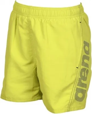 Obrázok produktu pre Arena – základné šortky s logom, chlapčenské, žlté, tmavomodré, veľkosť 140