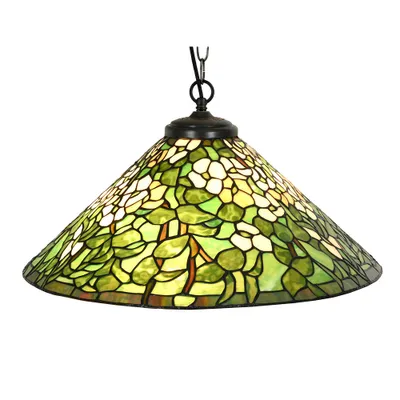 Produktbild von Clayre & Eef Hängeleuchte Tiffany Ø 50 cm Grün Glas