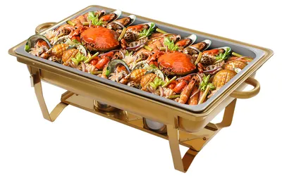Produktbild von Buffetwärmer, Edelstahl, 4-teiliges Set, Gelb